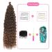 Deep Twist Crochet Hair - 22 Inch Synthetic Ombre Curly Braids | 6 Packs Waterwell Twist Hair Extensions - Buy Online on GoSupps.com