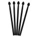 PLAFOPE 5pcs Silicone Eyeshadow Brush Cream Applicator Lip Balm Creamy Aluminum Cosmetic Eye Shadow Brush 13x1cm Black