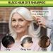 Shampooing instantan sans ammoniaque pour couvrir les cheveux gris ne tache pas le cuir chevelu couleur noire naturelle longue dur e shampoing pour homme/femme (Natural Black) Noir naturel - Buy Online on GoSupps.com