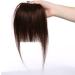 Clip in Fringe Thick Bangs Human Hair Piece #4 Medium Brown - Buy Online on GoSupps.com