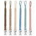 Pacifier Clip for Girls and Boys BOUKIPOW Baby Pacifier Holder Leash 100% Handmade Braided Fits All Pacifiers & Teething Toys Modern Unisex Baby Gift(6 Pack)
