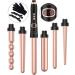 Bestope Pro 6 in 1 Curling Iron Set - Versatile Lockenstab with Attachments Ceramic Curling Wand for Perfect Curls Pink Gold 9-32mm International Shipping Available - Buy Online on GoSupps.com