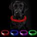 Nepfaivy light neck band for dog usb charging - bright dog collar waterproof with 3 lighting modes length -adjustable LED collar for large and medium -sized dogs (red -B)