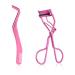 Lash Curler Tweezers Set 2 in 1 Stainless Steel Eyelash Tweezers with Eyelashes Curler Eyelash Applicator Tool for Women Girls Makeup Beginner & Makeup Artist (Pink)
