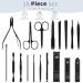Professional 18-Piece Manicure Pedicure Set - Stainless Steel Nail Care Kit for Home & Travel - Perfect for Men & Women - Buy Online on GoSupps.com