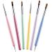 Nail Art Brushes Set, 6PCS Nail Art Design Pen Painting Tools with Acrylic Nail Brush, Builder Gel Brush, Nail Extension Gel Brush, Nail Art Liner Brush and Nail Dotting Pen, Gel Polish Manicure Salon Diy at Home