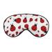 Cute Ladybug Sleep Mask Soft Comfortable Eye Mask with Adjustable Head Strap Light Blindfolds Eye Cover Shade for Boys Girls Women Men Plane Travel