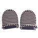JOROBURO Travel Sipplers Portable Reusable Indoor Soft Cotton Anti Slip Slipperswith Portable Carrying Bag Foldable Hotel Slippersfor Home Hotel House Sipplers Disposable Female 15x10cm Coffee Stripe