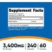 Nutricost Beta-Alanine Capsules 3400mg - 240 Capsules | Gluten-Free & Non-GMO | 850mg Per Cap | Potent Beta Alanine | 60 Servings - Buy Online on GoSupps.com