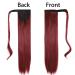 Wine Red Burg Ponytail Hair Extension | Synthetic Clip-in Wrap Around Hairpiece | Long Drawstring Pony Tail Hair Wrap - 1pc - Buy Online on GoSupps.com