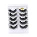 minkissy 5 Pairs Fake Eyelashes Black Trim Decked Cosmetic Lash Decors Natural Eyelashes Party Eyelashes Reusable Black Eyelashes 3d Extend Imitation European and American Miss
