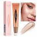 Highlighter Stick,3 in 1 Creamy Highlighter | Lightweight Contouring Pen Blush Highlighter Makeup Breathable Feel,Transparent Color,Natural Look Purble