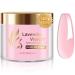 Lavender Violets 120g Pink Acrylic Powder - 4oz Large Dipping Powder Nail Kit 2in1 3D French Nail Art Starter Manicure Strengthen Nail Powder for Acrylic Nail Extension Carving Nails L003