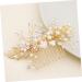 Didiseaon Tiara Pearl Hair Comb Crystal Headpiece Bridal Headwear Rhinestone Comb Flower Hair Jewelry Bride Flowers Hair Accessories - Buy Online on GoSupps.com