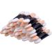 KINGMAS 100 Pack Disposable Double Ended Sponge EyeShadow Brushes Oval Applicator Makeup Tools Beige
