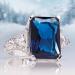 925 Sterling Silver Shiny Ladies Set Zircon Micro Set Sapphire Diamond Ring Square Zircon Ring Eternity Wedding Engagement Bridal Wedding Promise Cocktail Ring Fashion Jewelry Size 6-10 563 (9)