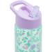 700ml Leopard Print Water Bottle with Straw - Light Blue | Stylish Hydration Choice - Buy Online on GoSupps.com