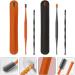 4sets Steel Care Earwax Adult Pick Cleaning Adults Picker Household Reusable Spiral End with Kit for Cleaner Double-Headed Professional Spoon Practical Curette Remover Double Orange dark Greyx2pcs 15.5x3cmx2pcs - Buy Online on GoSupps.com