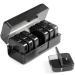 Zoksi Am Pm Pill Organizer 2 Times a Day Black Weekly Pill Box 7 Day Portable Daily Pill Case for Travel Medicine Organizer for Fish Oils Vitamins and Other Tablets