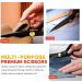Premium 9-inch Fabric Scissors for Sewing - High Density Carbon Steel Shears with Bonus Measuring Tape for Fabric, Leather, and Metal Cutting - Buy Online on GoSupps.com