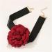OralGos Camellia Necklace - Floral Choker & Rose Flower Jewelry for Women & Girls | Elegant Black Fabric Accessory - Buy Online on GoSupps.com