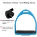 Pssopp Horse Riding Stirrups Anti-rust Aluminum Equestrian Stirrup Colorful Horse Riding Racing Equipment Saddle Accessories with Rubber Pad(Blue) - Buy Online on GoSupps.com