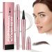 Magic Waterproof Eyebrow Pencil with 4 Fork Tips 2024 New 3D Micro Eyebrow Pencil Eyebrow Pencil Effortlessly Creates Natural Looking Brows (2#-Dark Brown)