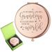 z-crange Gifts for Grandma  to Our Family You are The World Rose Gold Compact Mirror for Grandma Unique Mother's Day Birthday Gifts for Grandma from Grandson Granddaughter