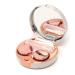 Honbay Fashion Marble Contact Lens Case Portable Contact Lens Box Kit with Mirror (Round) (Rose Gold)