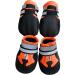 LEEKO dog shoes 4-Set waterproof anti-slip dog-deep snowshoes Paw protection with reflective straps Velcro fasteners rain shoes dog boots for small dogs orange (s) s orange