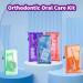 Braces Cleaning Kit - Portable Orthodontic Toothbrush & Oral Care Travel Kit - Purple - Buy Online on GoSupps.com