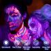 AOOWU UV Glow Face Paint Set - 6 Neon Fluorescent Colors for Blacklight Parties & Carnivals - Buy Online on GoSupps.com