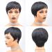 Yviann Pixie Cut Short Human Hair Wig for Black Women - Natural Straight 1B Color - Buy Online on GoSupps.com