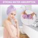 Hair Drying Towel Wraps 2 Pack Microfibre Towel Twist Turban with Button Design Super Absorbent Quick Drying Hair Towel for Curly/Long/Thick Hair Two Colors - Buy Online on GoSupps.com