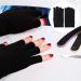 Nail Dryer Anti UV Protection Gloves Led Lamp Radiation UV Shield Fingerless Gloves Nail Art Dryer Tools for Salon Home 1 Pair Black nail art gloves - Buy Online on GoSupps.com