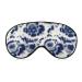 Psychedelic Blue Tie Dye Swirl Sleep Mask for Women Adjustable Sleeping Eye Shades Cover with Elastic Strap