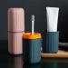 DIGJOBK Portable Toothbrush Cup & Toothpaste Holder - Blue Gargle Storage Box for Travel | Best eCommerce for International Shipping - Buy Online on GoSupps.com