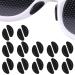 Curded 12 pairs self -adhesive glasses nasal pads D form glasses pads slipproof soft silicone 1.5mm thickness for glasses sunglasses reading glasses (black)