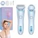 Skineo Shaver Pro Beauty Bloom Skineo Shaver Pro Dusk Razor For Women Bikini Legs Underarm Public Hairs Rechargeable Trimmer With Detachable Head Cordless Wet Dry Use (Blue)