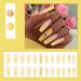 Justotry 24-Piece Coffin 3D Nails - Lemon French Floral Ballerina Press-On Nails for Women | Short Fake Nails - Buy Online on GoSupps.com