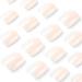 Nude White Short False Nails - 24Pcs Square Press on Nails with Glue | Full Cover Stick on Nails for Women & Girls - Buy Online on GoSupps.com