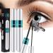 4d Silk Fiber Lash Mascara 2 in 1 Mascara for Natural Lengthening and Thickening Effect Extension Fiber Waterproof Mascara Volume Fast Dry Thick (2pcs)