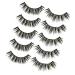 Beavorty 5 Pairs natural false lashes natural false eyelashes natural fake lashes cross eyelashes natural fake eyelashes dense eyelash natural eyelashes European and American 3d