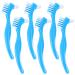 EXCEART 6pcs Retainer Brush False Teeth Cleaning Brush Denture Cleaner Brush Durable Double-Sided Design