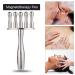 Buy Hohxfyp Acupuncture Pen - Stainless Steel 5 Fork Magnetotherapy Tool for Deep Tissue Massage (6.3 inch Silver) | Manual Acupressure for Face & Body - Buy Online on GoSupps.com