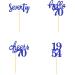 24-Piece Glitter 70th Birthday Cupcake Toppers & Decorations | 1954 Party Accessories | Blue Cake Decoration - Buy Online on GoSupps.com