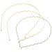 Kichvoe 3pcs Gold Wavy Headbands Metal Hair Hoop Simple Style Headdress Delicate Hair Accessories For Women Girls- Random Style