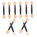 WOONEKY 200 Pcs Double Ended Eyeshadow Brush Professional Eyeshadow Sponge Brush Emulsion Black