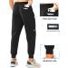 NORTHYARD Men's Lightweight Running Joggers - Quick Dry Sweatpants with Zip Pockets, Tapered Fit - Black, Large - Buy Online on GoSupps.com