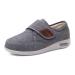 NVBHOF Men's Adjustable Diabetic Shoes Autumn and Winter Fleece Adjustable Paste Extra Wide Shoes Comfy Orthopedic Footwear for Edema Arthritis Fasciitis 10 Grey